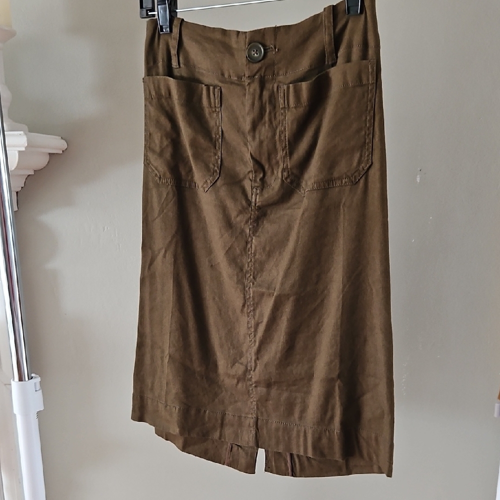 NWT Maeve By Anthropologie Olive Pencil Skirt for Women Size XS